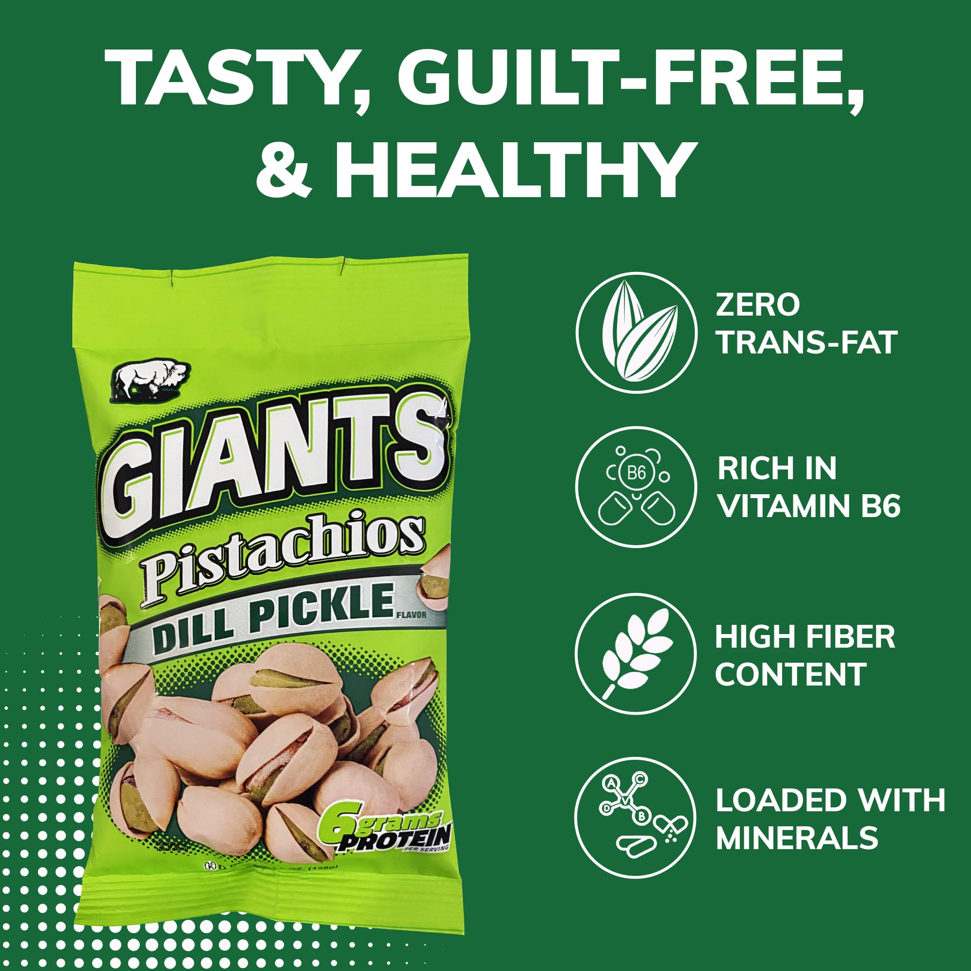 Amazon.com : GIANTS Dill Pickle Pistachios - Healthy Snacks, In